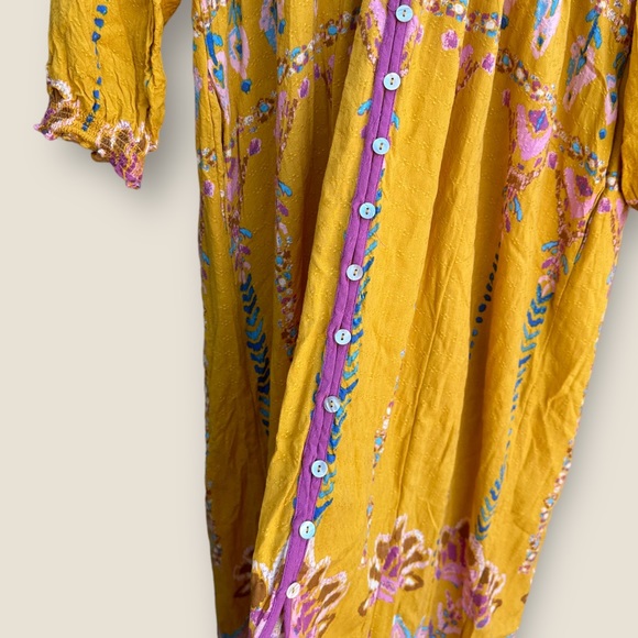 Free People Foley Maxi Dress Button-up Medium - Picture 10 of 15